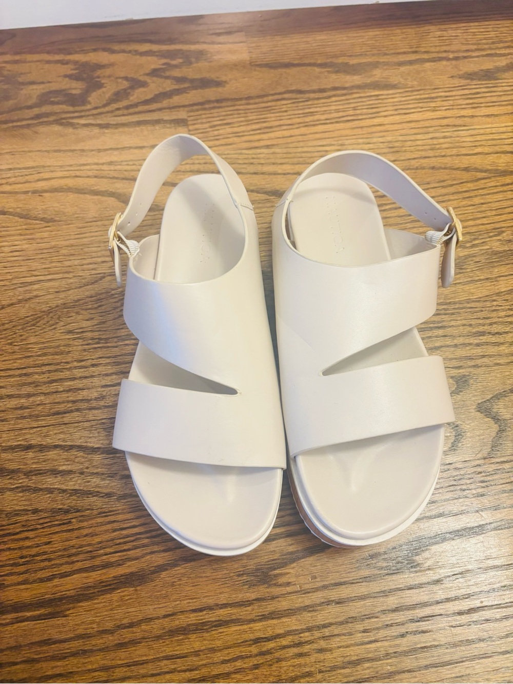 NAUTICA Women’s Beige Slingback Sandals with Buckle